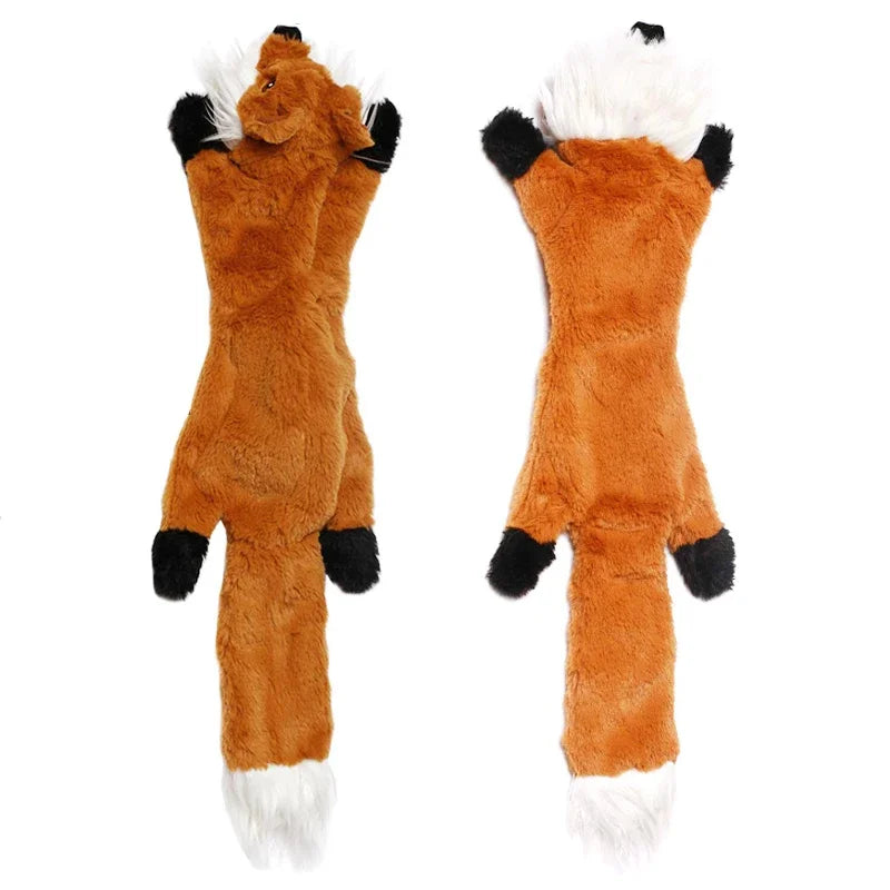 🐾 Squeaky Plush Animal Dog Toy – No Stuffing | Safe & Durable