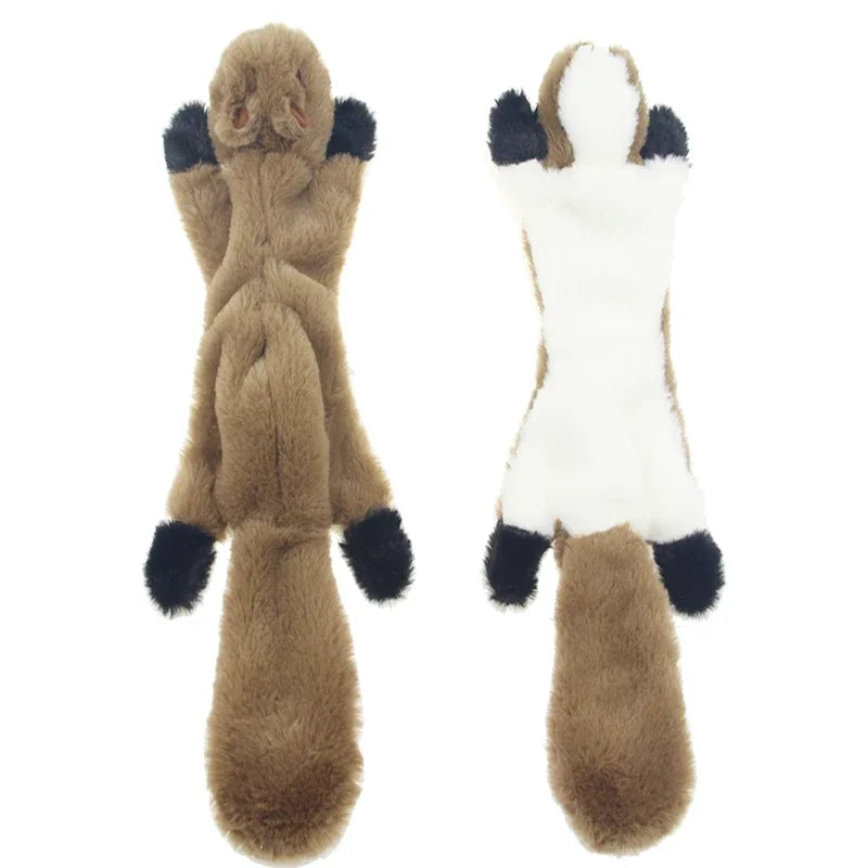 🐾 Squeaky Plush Animal Dog Toy – No Stuffing | Safe & Durable