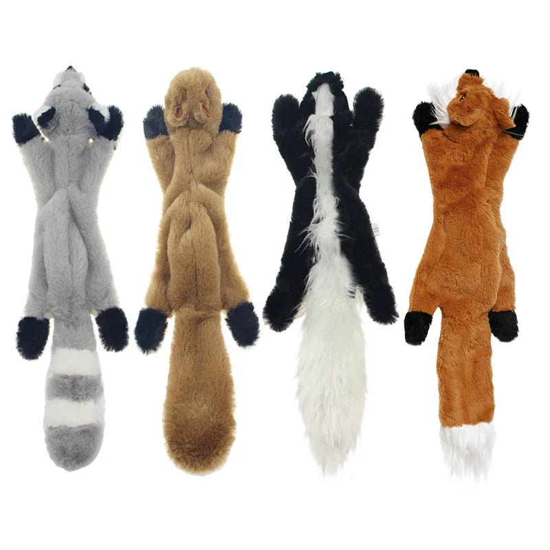 🐾 Squeaky Plush Animal Dog Toy – No Stuffing | Safe & Durable